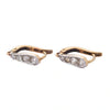 Art Deco Two-Tone Gold Diamond Dormeuse Earrings - '30s