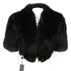 Gianfranco Ferré Black Fox Fur Cape - 2000s Second hand