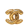 Chanel CC Gold Plated Quilted Brooch Secondhand
