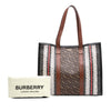 Burberry TB Monogram E Canvas Stripe Book Tote Secondhand