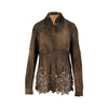 Secondhand Roberto Cavalli Laser-Cut Leather Shirt - '00s