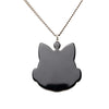 Chanel Brass Resin Strass and Faux Pearl Robot Cat Pendant Necklace Secondhand
