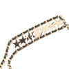 Chanel Gold Plated Leather Woven CC Rhinestone Star Choker Necklace Secondhand
