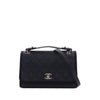 Chanel CC Bicolor Quilted Caviar and Grosgrain Top Handle Flap Secondhand