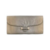 Yves Saint Laurent Silver and Gold Lizard Clutch - '90s Second hand