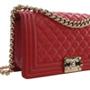 Chanel Old Medium Quilted Caviar Boy Flap Secondhand