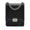 Chanel Quilted Lambskin North South Boy Flap Secondhand