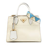 Prada City Calf Trimmed Saffiano Greche Paradigme Bag Secondhand