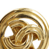 Chanel CC Gold Plated Round Clip On Earrings Secondhand