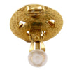 Chanel CC Gold Plated Round Clip On Earrings Secondhand