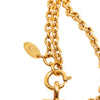 Secondhand Chanel Gold Plated CC Quilted Pendant Necklace