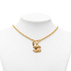 Secondhand Chanel Gold Plated CC Quilted Pendant Necklace