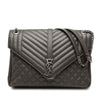 Saint Laurent Large Triquilt Sheepskin Monogram College Bag Secondhand