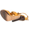 Jimmy Choo Mustard Leather Sandals - 2000s Second hand