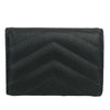 Saint Laurent Grain de Poudre Monogram Trifold Wallet Secondhand