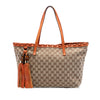 Gucci Medium GG Canvas Bamboo Tassel Tote Secondhand