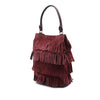 Burberry Prorsum Suede Tiered Fringe Bucket Bag Secondhand
