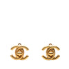 Chanel CC Gold Plated Turn Lock Clip On Earrings Secondhand