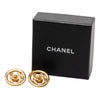 Chanel CC Gold Plated Turn Lock Clip On Earrings Secondhand