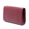 Saint Laurent Medium Croc Embossed Leather Monogram Kate Tassel Crossbody Secondhand