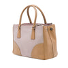 Prada Small Bicolor Saffiano Galleria Double Zip Satchel Secondhand