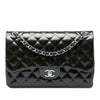 Chanel Jumbo Classic Striated Patent Double Flap Secondhand