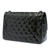 Chanel Jumbo Classic Striated Patent Double Flap Secondhand
