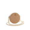 Chanel Quilted Lambskin About Pearls Round Clutch with Chain Secondhand