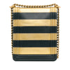 Secondhand Chanel Paris New York Metallic Lambskin Striped North South Boy Flap
