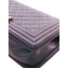 Chanel Old Medium Quilted Iridescent Goatskin Rainbow Hardware Boy Flap Secondhand