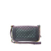 Chanel Old Medium Quilted Iridescent Goatskin Rainbow Hardware Boy Flap Secondhand