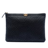 Chanel Medium Chevron Lambskin Boy O Case Clutch Secondhand