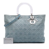 Dior Large Denim Cannage Acrylic Handles Lady Dior Secondhand
