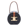Celine Triomphe Coated Canvas Round Box Handbag Secondhand