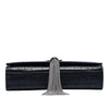 Saint Laurent Small Croc Embossed Leather Monogram Kate Tassel Crossbody Secondhand