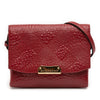 Burberry Embossed Grain Check Leather Langley Crossbody Secondhand