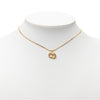 Dior Gold Plated Strass CD Logo Pendant Necklace Secondhand