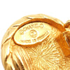 Secondhand Chanel CC Gold Plated Round Clip On Earrings