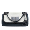 Chanel Tricolor Canvas and Leather No 5 Giant Mademoiselle Lock Flap Bag Secondhand