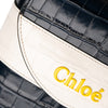Secondhand Chloé Tricolor Croc Embossed Leather Aby Lock Satchel
