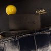 Secondhand Chloé Tricolor Croc Embossed Leather Aby Lock Satchel