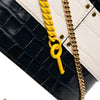 Secondhand Chloé Tricolor Croc Embossed Leather Aby Lock Satchel
