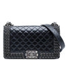 Secondhand Chanel Old Medium Quilted Glazed Calfskin Chain Around Boy Flap