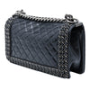 Secondhand Chanel Old Medium Quilted Glazed Calfskin Chain Around Boy Flap