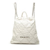 Chanel Large Quilted Shiny Calfskin 22 Backpack Secondhand