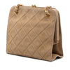 Chanel CC Quilted Suede Kiss Lock Handbag Secondhand