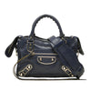 Balenciaga Mini Goatskin Motocross Classic Metallic Edge City Satchel Secondhand