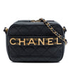Chanel Quilted Calfskin Logo Enchained Camera Bag Secondhand