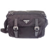 Prada Saffiano Trimmed Re Nylon Double Buckle Messenger Bag Secondhand