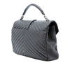 Saint Laurent Large Chevron Sheepskin Monogram College Bag Secondhand